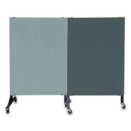 United Visual Products Enclosed Corkboard, 1 Door, 72"x48", 4" Fra UV3426-BLACK-KEYLIME